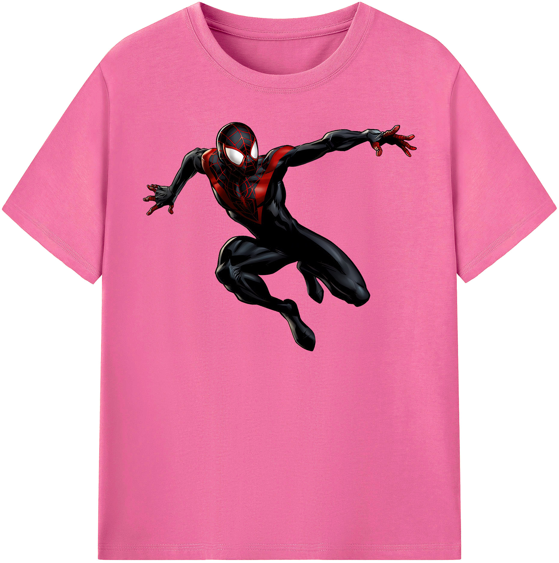 （画像用） Spider Man スパイダーマン レディースカジュアルプリントTシャツ（綿100％）